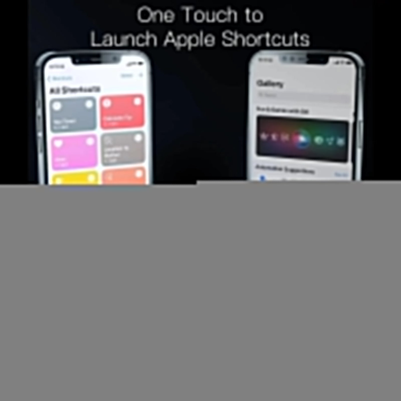 StorePilot smart health ring for energy app interface showing Apple Shortcuts launch feature on smartphone