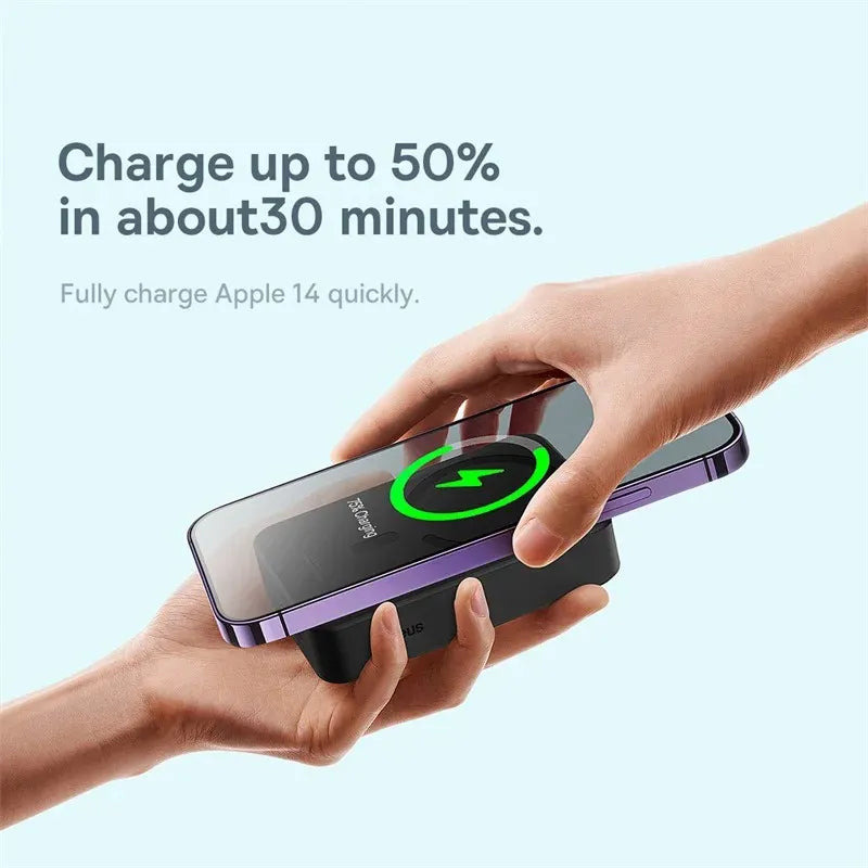 Wireless portable charger Apple 14 charging device with fast charging up to 50 percent in 30 minutes
